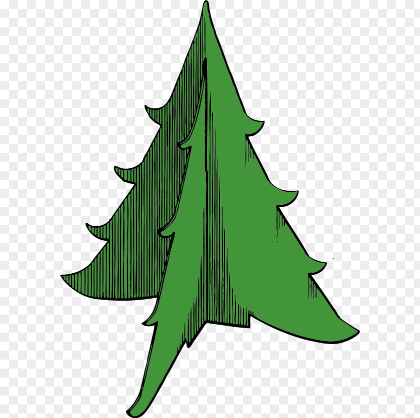 Cartoon Pine Trees Christmas Tree Ornament Clip Art PNG