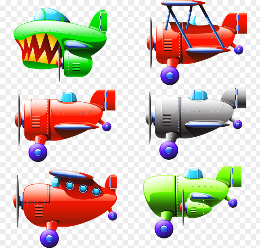 Children's Toy Airplane Aircraft Cartoon Illustration PNG
