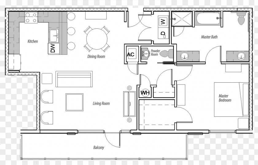 City Center Floor Plan Architecture Technical Drawing PNG
