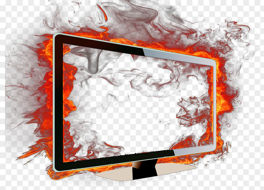 Computer Box Flame Download File PNG