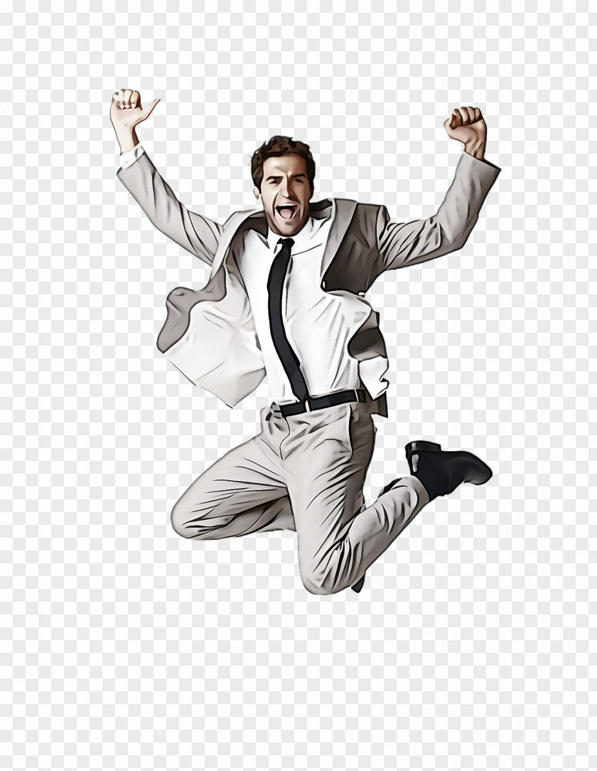 Costume Suit Jumping Gesture Kick PNG