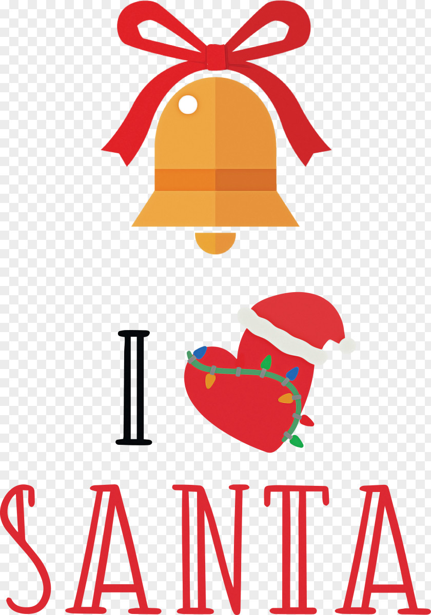 I Love Santa Christmas PNG