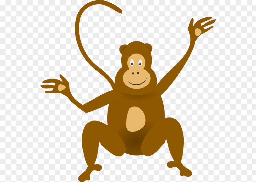 Cartoon Monkey Clipart Jungle Baboons Baby Monkeys Clip Art PNG