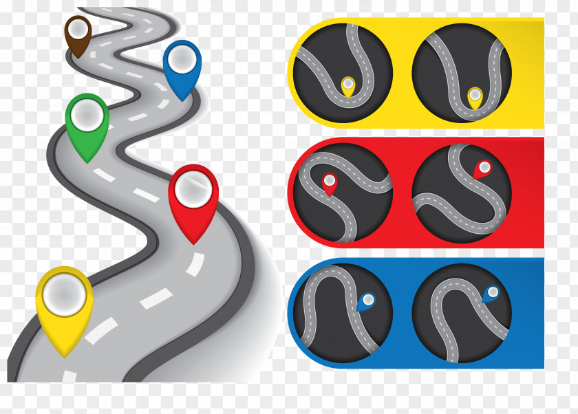 Colored Road Color Euclidean Vector Icon PNG