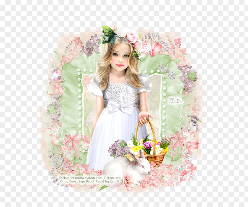 Happy Easter Day Floral Design Flower Bouquet Pink M Gown PNG
