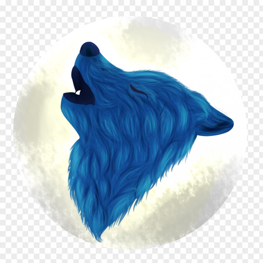 Howling Wolf Marine Mammal Turquoise PNG