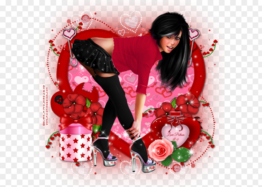 Love Potion Valentine's Day Shoe Design M PNG