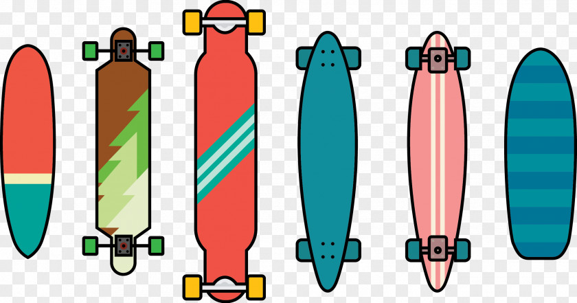 Vector Skateboard Vecteur Longboard PNG