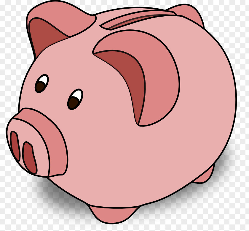 Cartoon Pig Pic Domestic Piggy Bank Clip Art PNG