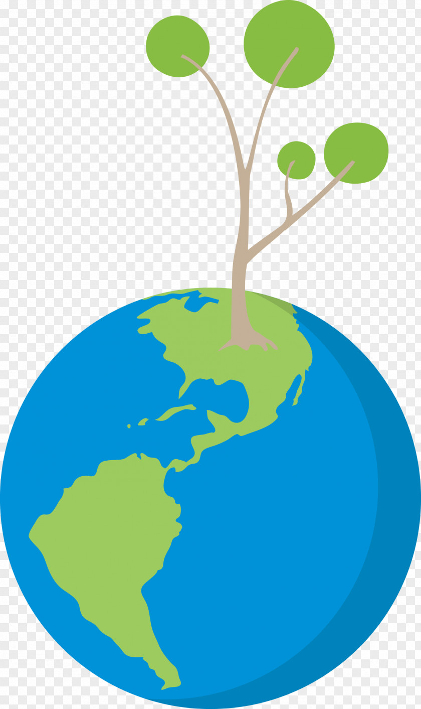 Earth Tree Go Green PNG