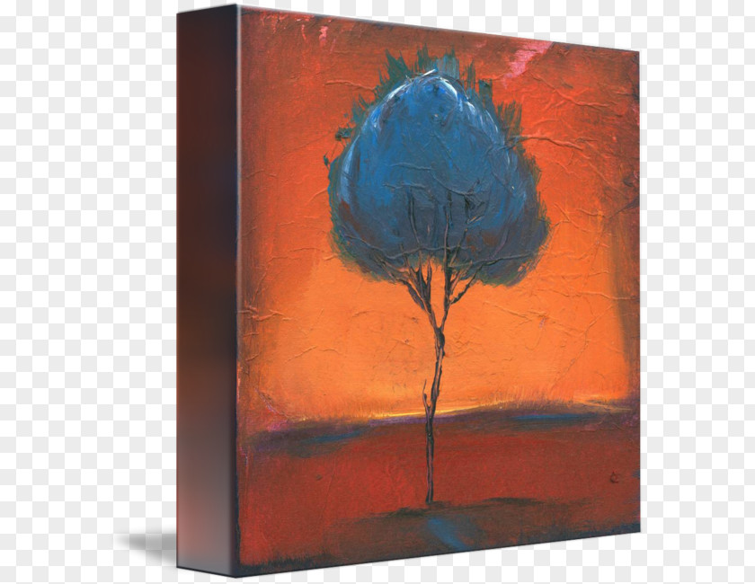 Sunset Glow Modern Art Acrylic Paint Still Life Photography PNG