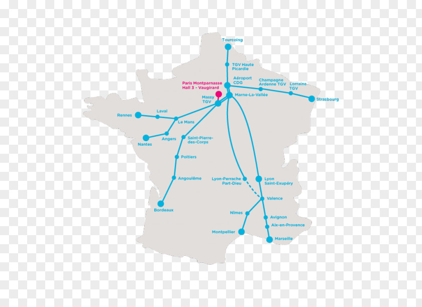 Train Gare Montparnasse Aix-en-Provence TGV Railway Station De Lyon-Part-Dieu PNG
