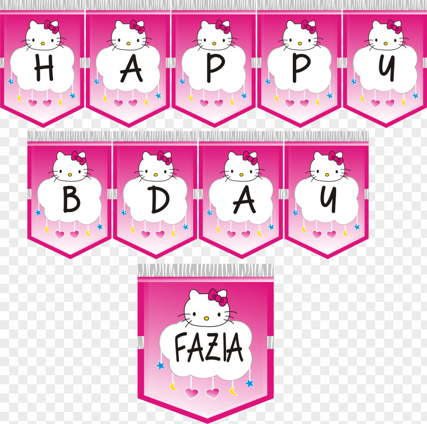 Bunting Flags Hello Kitty Flag Tokopedia Letter PNG