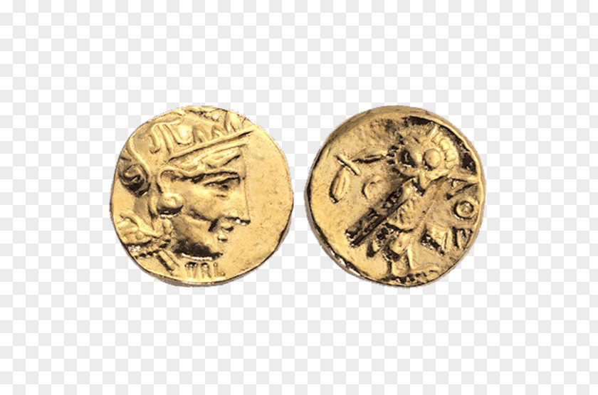 Coin Gold Athens Sparta Stater PNG