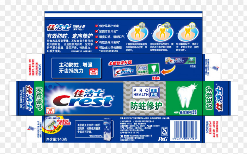 Crest Toothpaste Box Design PNG