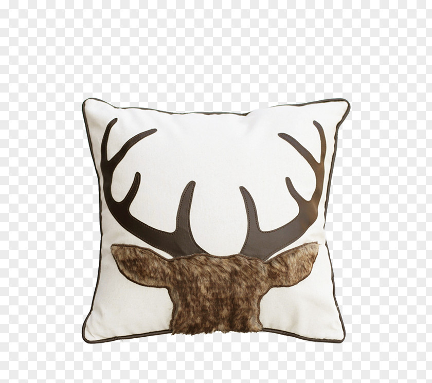 Deer Antlers Square Pillow Scalp Red Antler Throw PNG