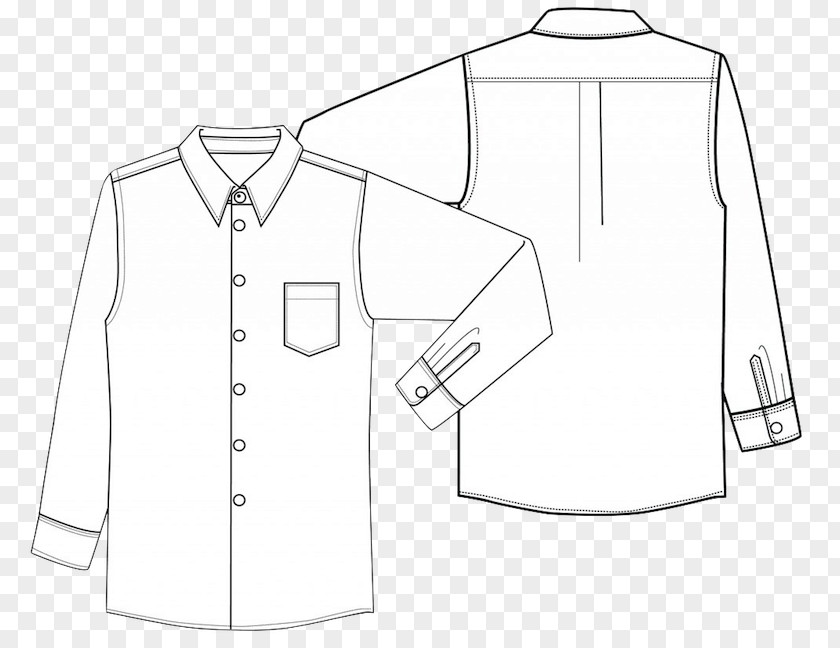 Dress Shirt Collar Outerwear White PNG