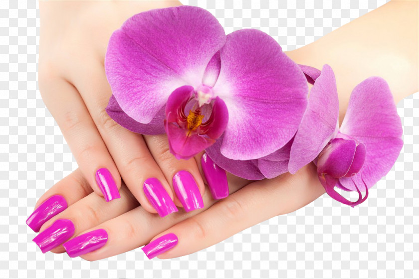 Purple Nail Salon Polish Gel Nails Pedicure PNG