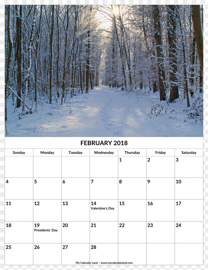 Winter Calendar Solstice Forest Cold PNG