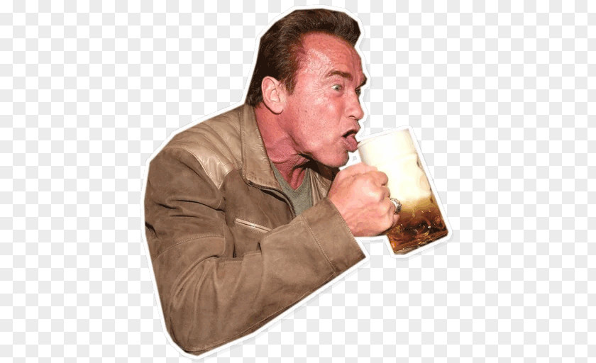 Arnold Schwarzenegger Predator Milk Is For Babies. When You Grow Up Have To Drink Beer. Sticker PNG