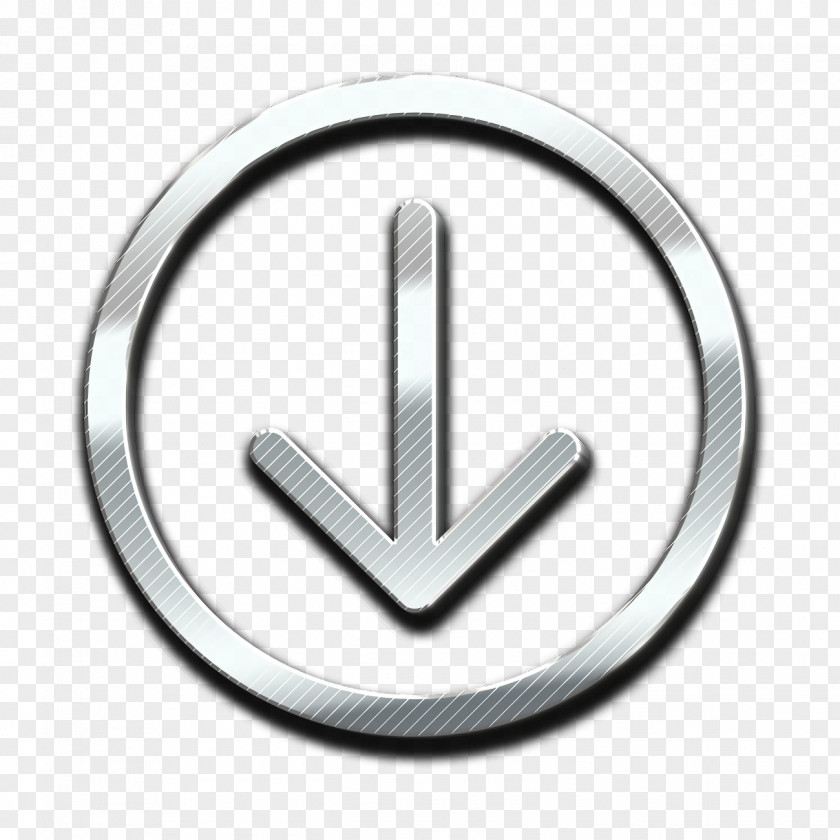 Button Logo Arrow Icon Circle Down PNG
