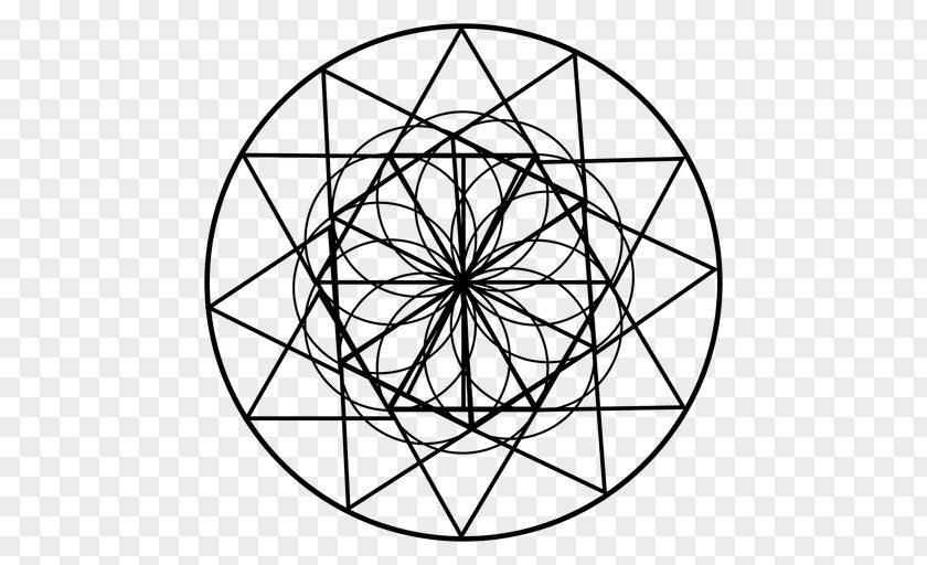 Circle Sacred Geometry Mandala Overlapping Circles Grid PNG