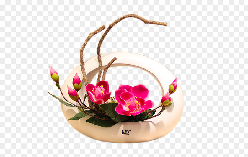 Magnolia Flower Floral Living Room Window Table Ceramics Artificial Ceramic PNG