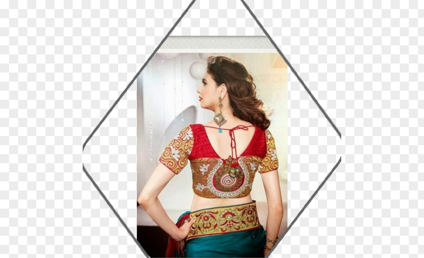 Blouse Sari Fashion Designer Neckline PNG