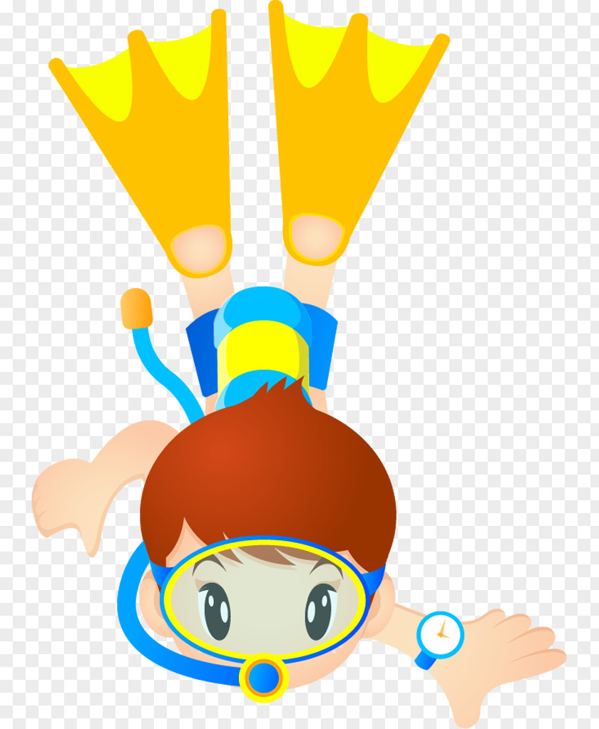 Children Swimming Cartoon Drawing Illustration PNG