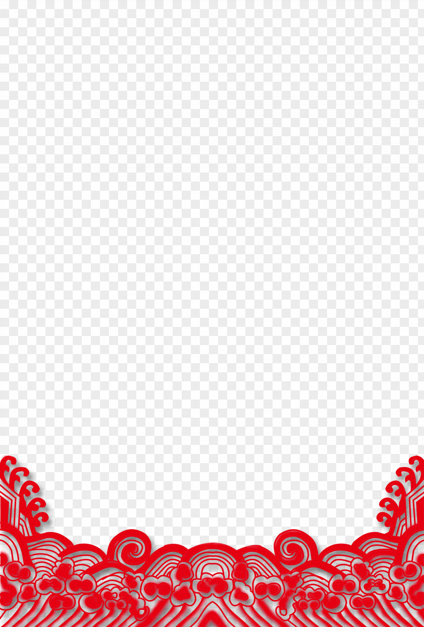 Chinese New Year Decorative Lace Material Matting Free HD Paper PNG