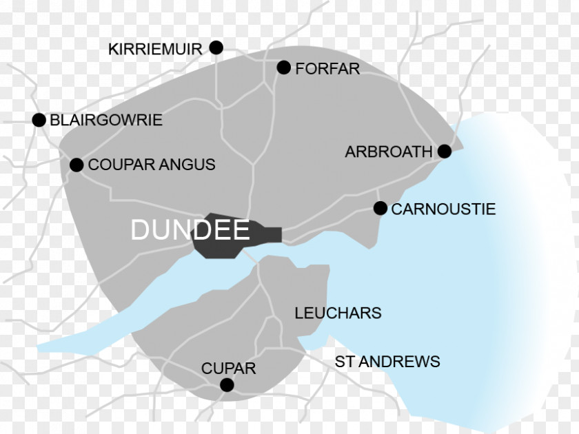 Map Dundee Cupar Leuchars Ballymena PNG