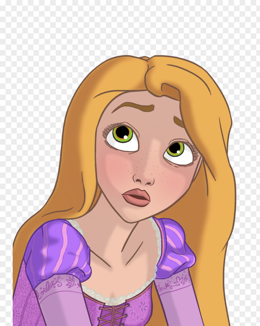 Rapunzel Mermaid Drawing Cheek Cartoon Forehead PNG