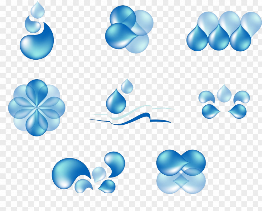Water Droplets Icon Collection Logo Drop PNG