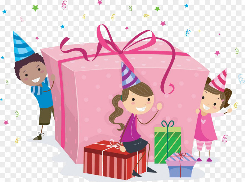 Cartoon Gift Box Material Mothers Day Child Wish Clip Art PNG