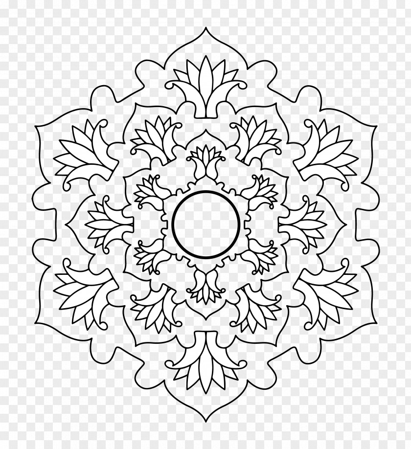 Japanese Mandalas To Print And Color Coloring Book Line Art Image Download PNG