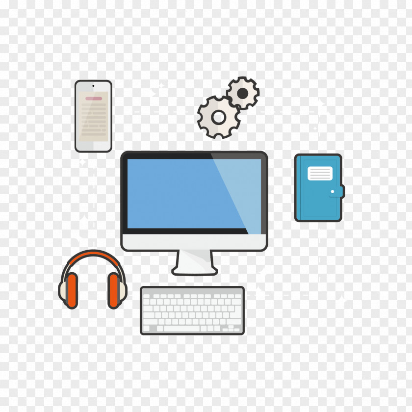 Vector Computer Office Material Output Device Download PNG