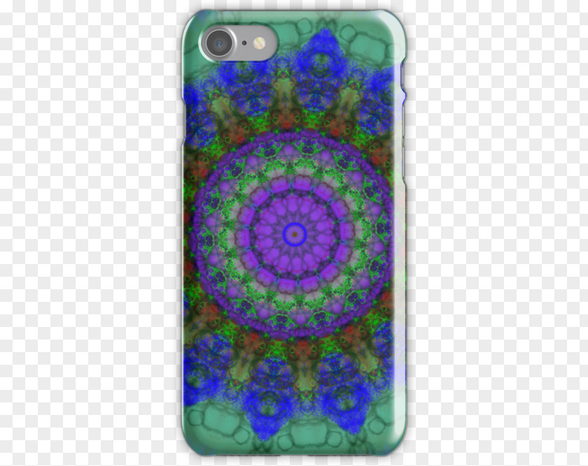 Circle IPhone 8 7 Cobalt Blue Kaleidoscope Symmetry PNG