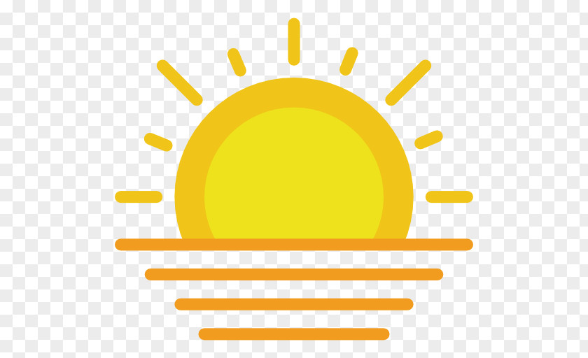 Sunset Clipart Icon Design PNG