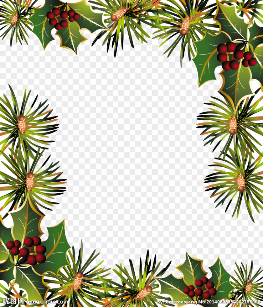 Border Pattern Christmas Ornament Paper Garland New Year PNG