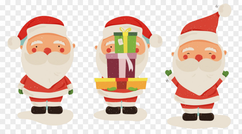 Cute Santa Claus Christmas Ornament PNG