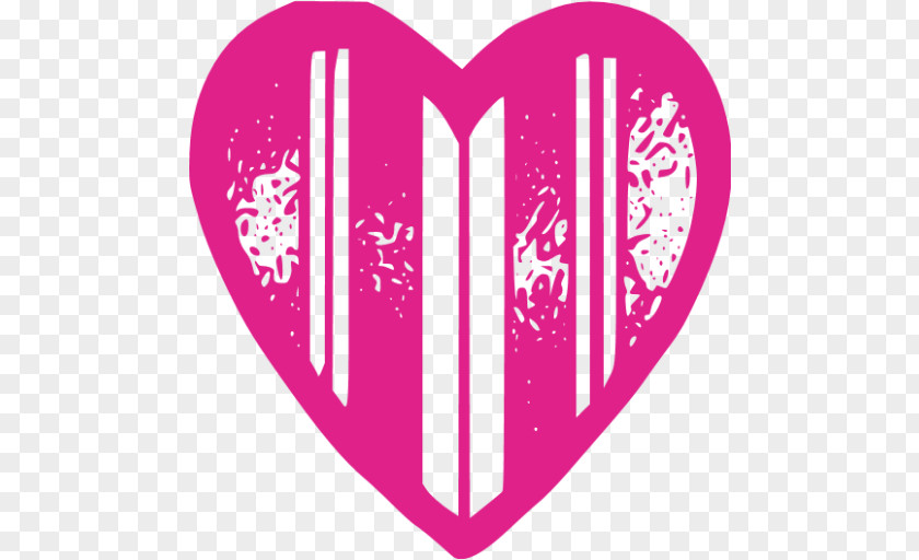 Heart Typeface Logo Pink M Font PNG