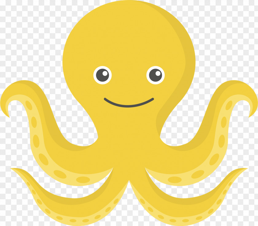 Octapus Octopus Yellow PNG
