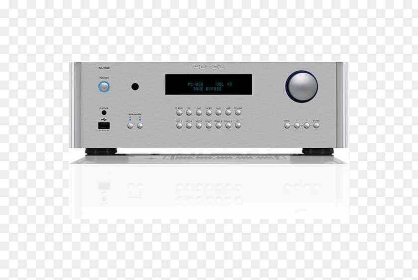 Rotel 700W 2.0-Ch. Power Amplifier Audio RC-1572 Preamplifier 240W PNG