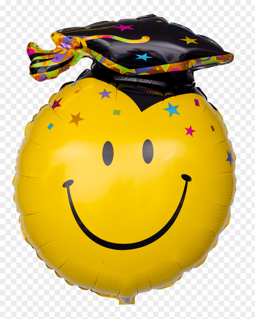 Smiley Toy Balloon Square Academic Cap Gift PNG