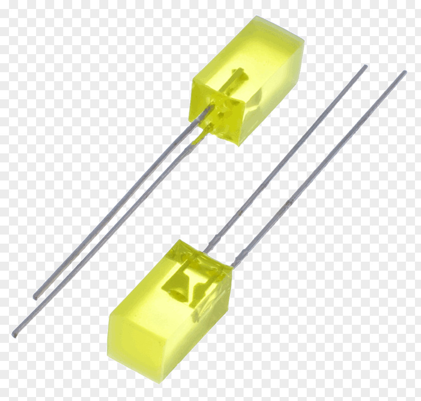 Yellow Square Light-emitting Diode Surface-mount Technology Display Device LED PNG