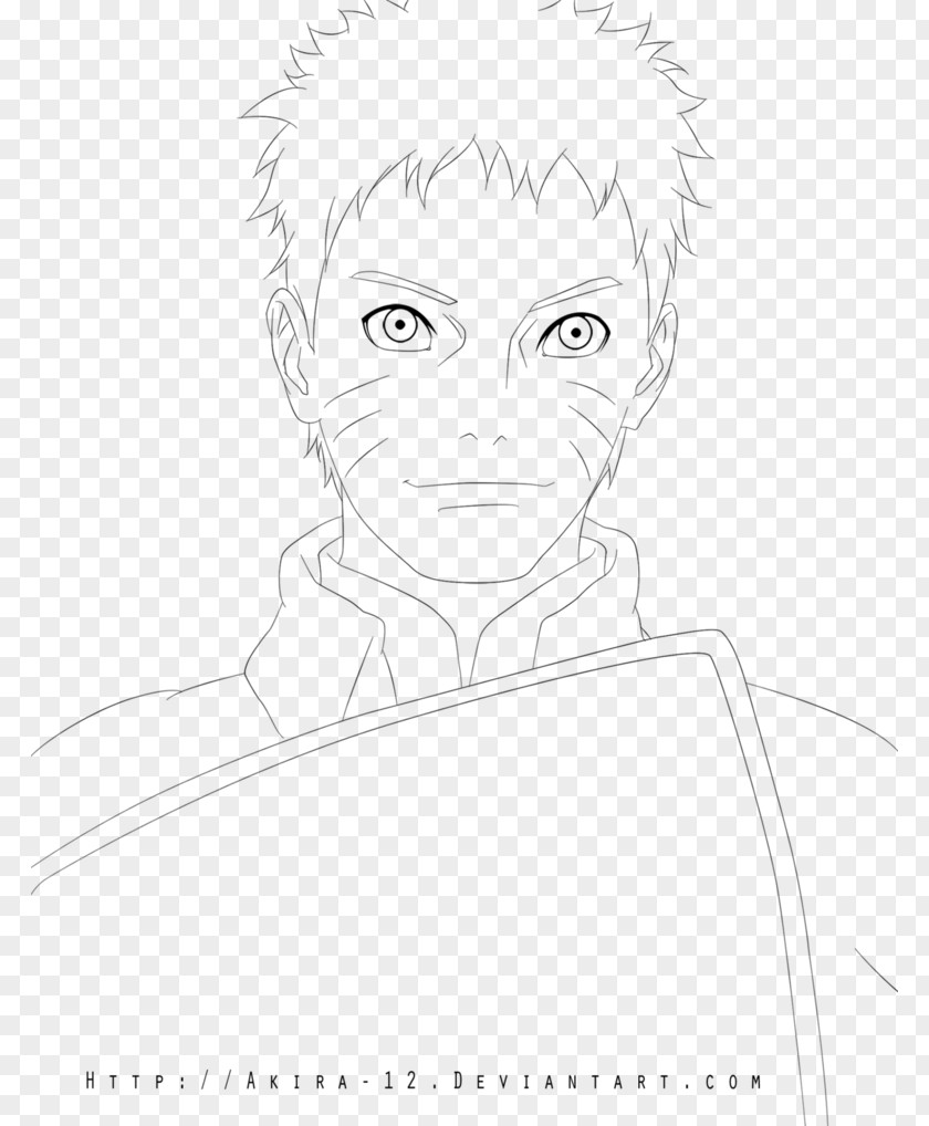 How To Draw Naruto Uzumaki Eye Drawing Line Art Sketch PNG