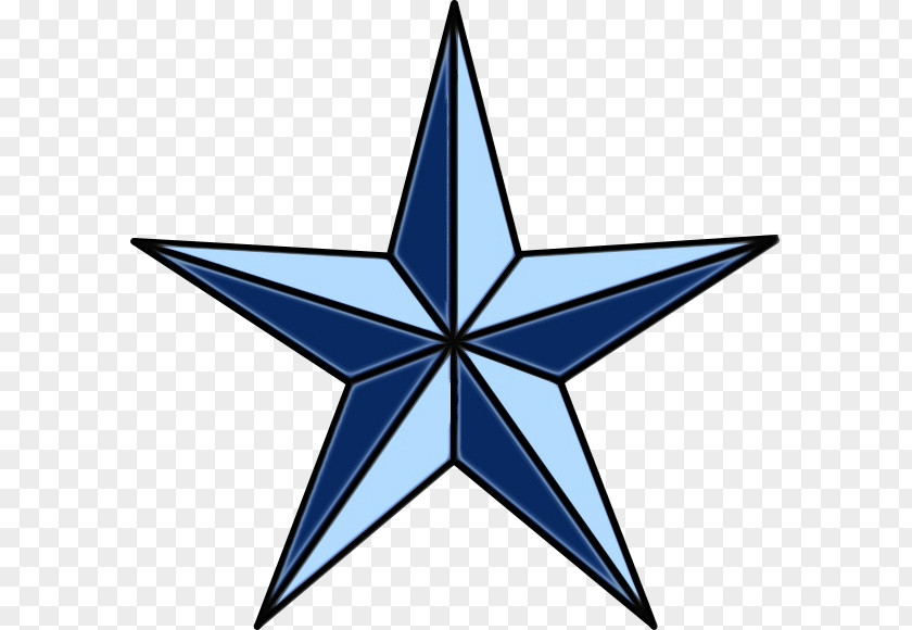Symmetry Symbol Blue Star PNG