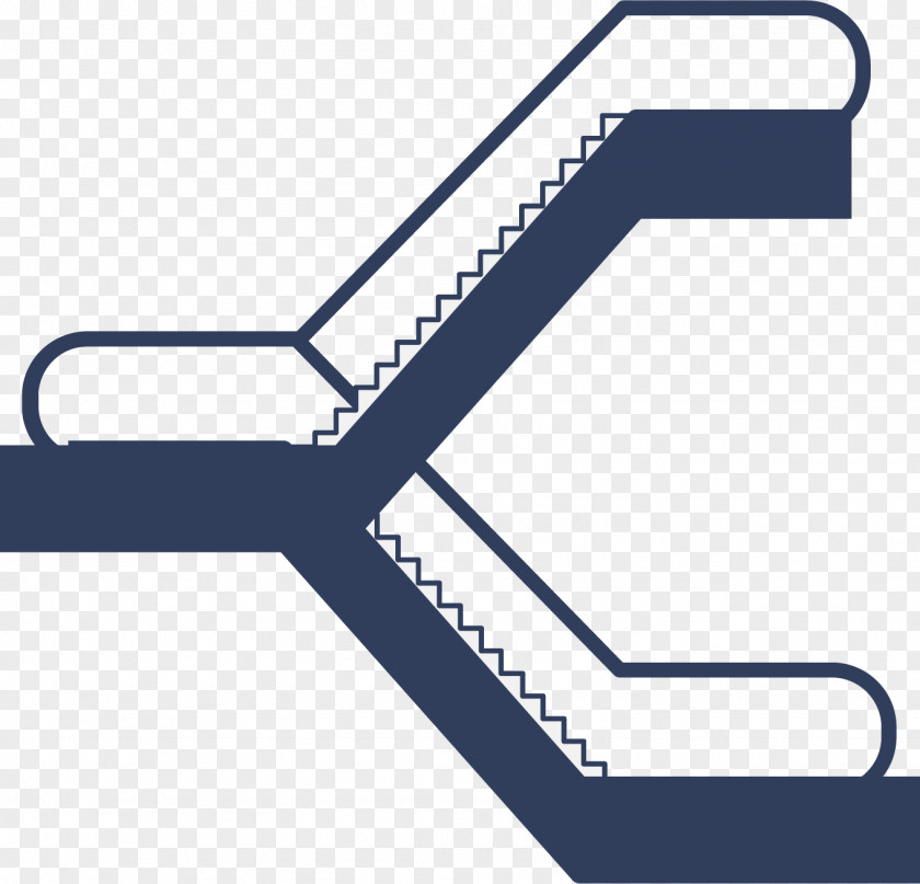 Up And Down Two Escalators Escalator Elevator Stairs Euclidean Vector PNG