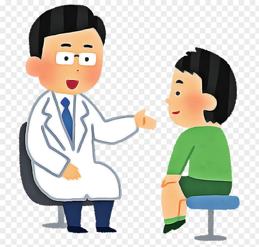 Cartoon Conversation Sharing Gesture Job PNG