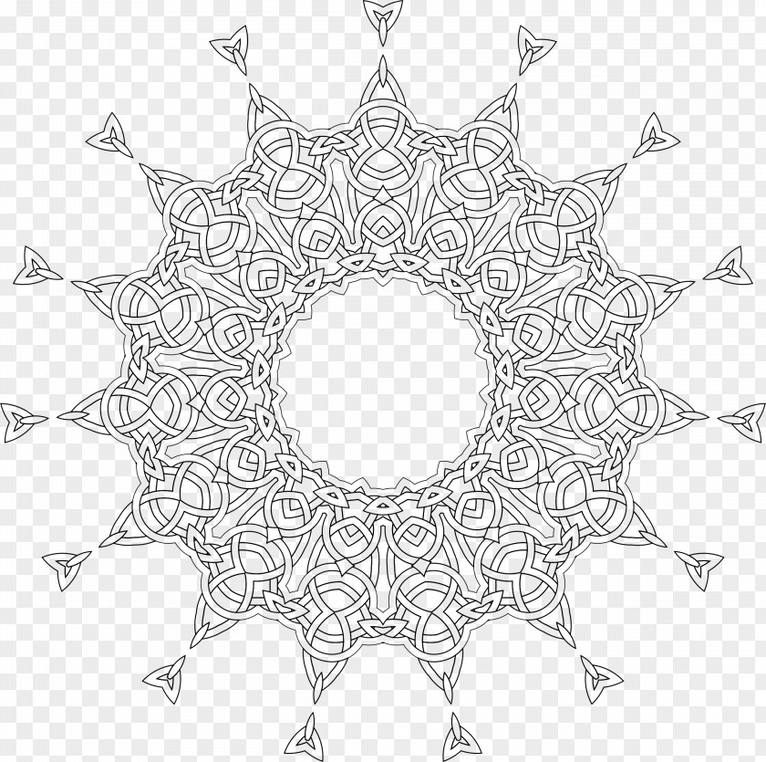 Celtic Style White Circle Point PNG